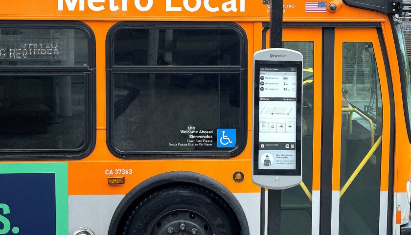 LA Metro Papercast e-paper displays